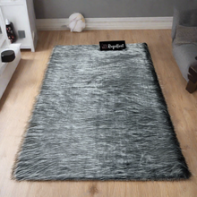 Load image into Gallery viewer, Gray Multi Faux Fur Rug, Luxury Fluffy Rugs
