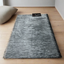 Load image into Gallery viewer, Gray Multi Faux Fur Rug, Luxury Fluffy Rugs
