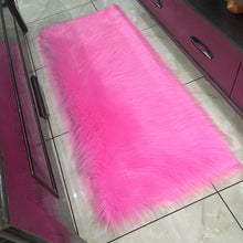 Load image into Gallery viewer, Pink Bedside Faux Fur Runner, Luxury Fluffy Runner - 60x150 Cm
