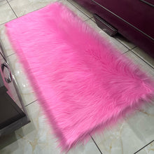 Load image into Gallery viewer, Pink Bedside Faux Fur Runner, Luxury Fluffy Runner - 60x150 Cm
