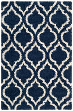 Load image into Gallery viewer, RUGSKART SHAG MOROCCAN NAVY BLUE/IVORY AREA RUG
