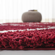 Load image into Gallery viewer, SOFT SHAG MOROCCAN MAROON/IVORY AREA RUG
