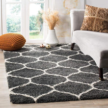 Load image into Gallery viewer, SOFT SHAG MOROCCAN GREY/IVORY AREA RUG
