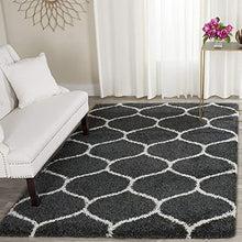 Load image into Gallery viewer, SOFT SHAG MOROCCAN GREY/IVORY AREA RUG
