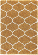 Load image into Gallery viewer, SOFT SHAG MOROCCAN GOLDEN/IVORY AREA RUG
