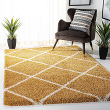 Load image into Gallery viewer, SOFT SHAG MOROCCAN IVORY/GOLDEN AREA RUG

