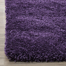 Load image into Gallery viewer, SOFT SHAG MOROCCAN PURPLE PLAIN AREA RUG
