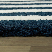 Load image into Gallery viewer, Blue &amp; Ivory Beautiful Premium Shaggy Rug/Carpet
