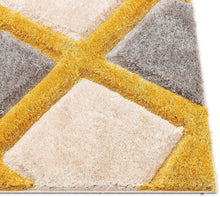 Load image into Gallery viewer, Yellow Multi Premium Modern Shaggy Rug/Mat/Carpet
