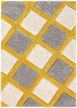 Load image into Gallery viewer, Yellow Multi Premium Modern Shaggy Rug/Mat/Carpet
