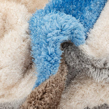 Load image into Gallery viewer, Light Blue Cut Premium Modern Shaggy Rug
