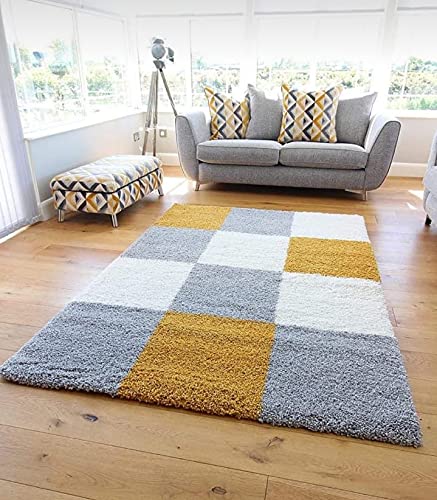 Golden Multi Stylish Shaggy Rug