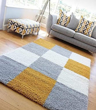 Load image into Gallery viewer, Golden Multi Stylish Shaggy Rug
