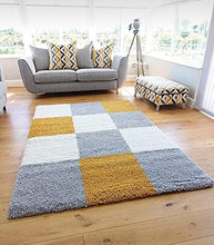 Load image into Gallery viewer, Golden Multi Stylish Shaggy Rug
