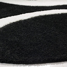 Load image into Gallery viewer, Black &amp; Purple Stylish Modern Shaggy Rug
