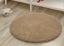 Load image into Gallery viewer, Beige Plain - Premium Round Shaggy Rug
