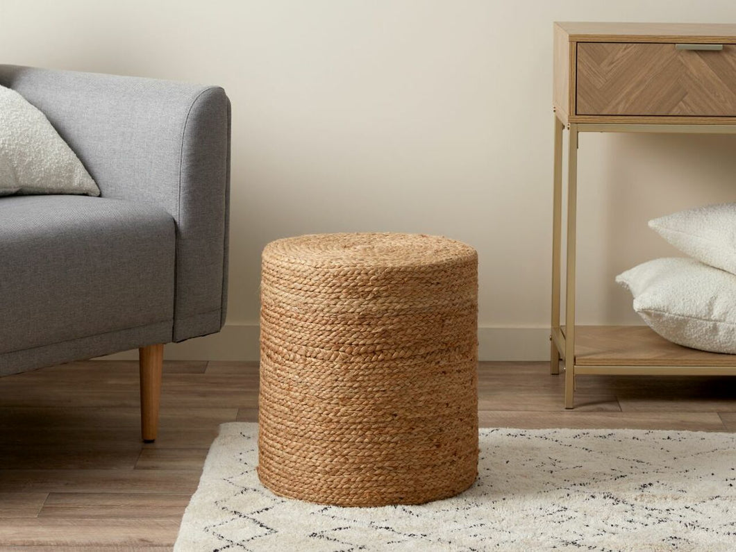 Large jute pouf deals ottoman