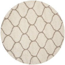 Load image into Gallery viewer, Beige with Ivory - Premium Soft Modern  Round Shaggy Rug
