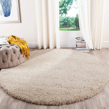 Load image into Gallery viewer, Ivory Plain - Premium Round Shaggy Rug
