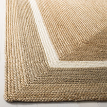 Load image into Gallery viewer, Braided Natural Jute &amp; White Cotton Bedside Runner
