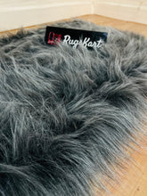 Load image into Gallery viewer, Grey Triangle Faux Fur Rug, Luxury Fluffy Area Rug - 90x90 cm
