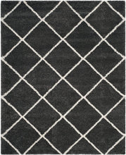 Load image into Gallery viewer, Gray &amp; Ivory Plain Shaggy Bedside runner Rug
