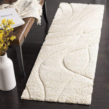 Load image into Gallery viewer, Ivory Zero cut Soft Shaggy Bedside runner
