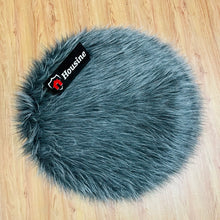 Load image into Gallery viewer, Grey Round Faux Fur Rug, Luxury Fluffy Area Rug - 80x80 cm
