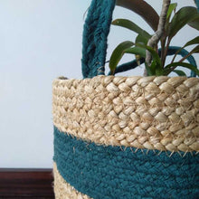 Load image into Gallery viewer, Jute &amp; Green - Planter Pots/Storage Basket
