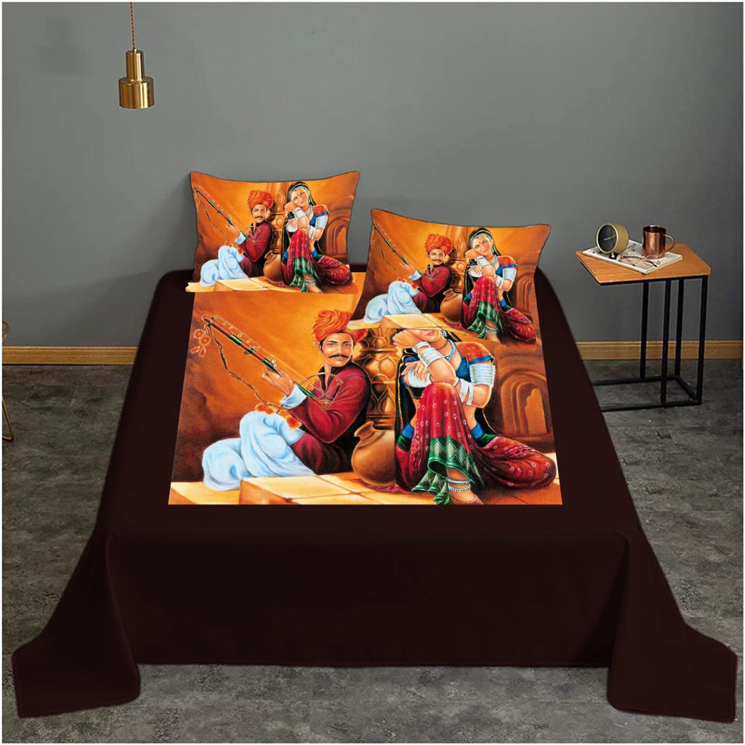 Digital printed bedsheets velvet  - BED-0055