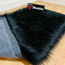 Load image into Gallery viewer, Black Faux Fur Rug, Luxury Fluffy Rugs
