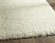 Load image into Gallery viewer, Cream Plain  - Premium Round Shaggy Rug
