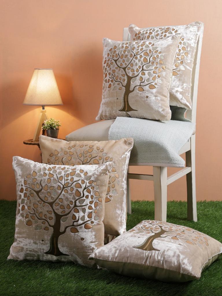 Velvet tree Viscose velvet Shining  Cushion Covers - CUS-028