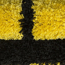 Load image into Gallery viewer, Yellow &amp; Black Football - Premium Soft Latest Round Shaggy Rug
