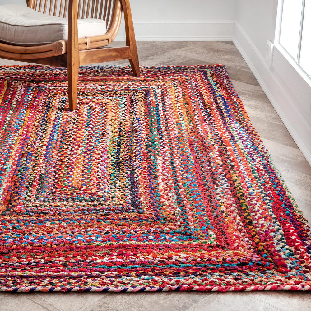 Braided Multi Cotton Collection Classic Hand Woven Area carpet
