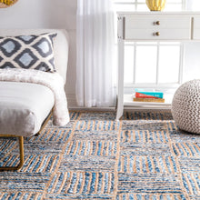 Load image into Gallery viewer, Braided Natural Denim with Collection Hand Woven Area Rug
