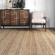 Load image into Gallery viewer, Braided Natural Jute Plain Pattern Area Rug
