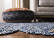 Load image into Gallery viewer, Braided Natural Jute with Denim Bed-side Runner
