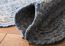 Load image into Gallery viewer, Braided Natural Jute with Denim Bed-side Runner
