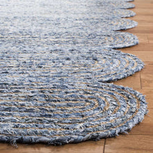 Load image into Gallery viewer, Braided Natural Jute with Denim Bed-side Runner
