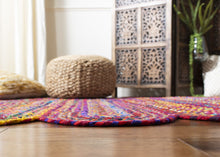 Load image into Gallery viewer, Braided Cotton &amp; Jute Collection Classic Hand Woven Area Rug
