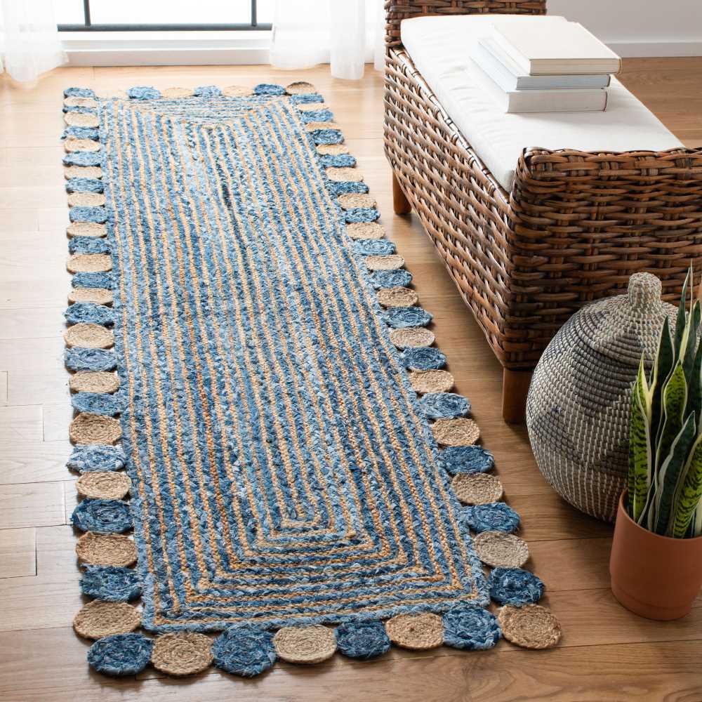 Store Natural denim jute runner