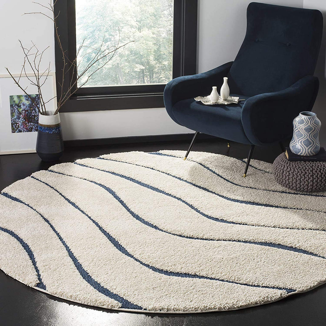 Micro Zero Cut Ivory - Premium Soft Latest Round Shaggy Rug