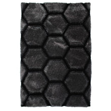 Load image into Gallery viewer, Silver Hexagon Beautiful Premium Shaggy Rug
