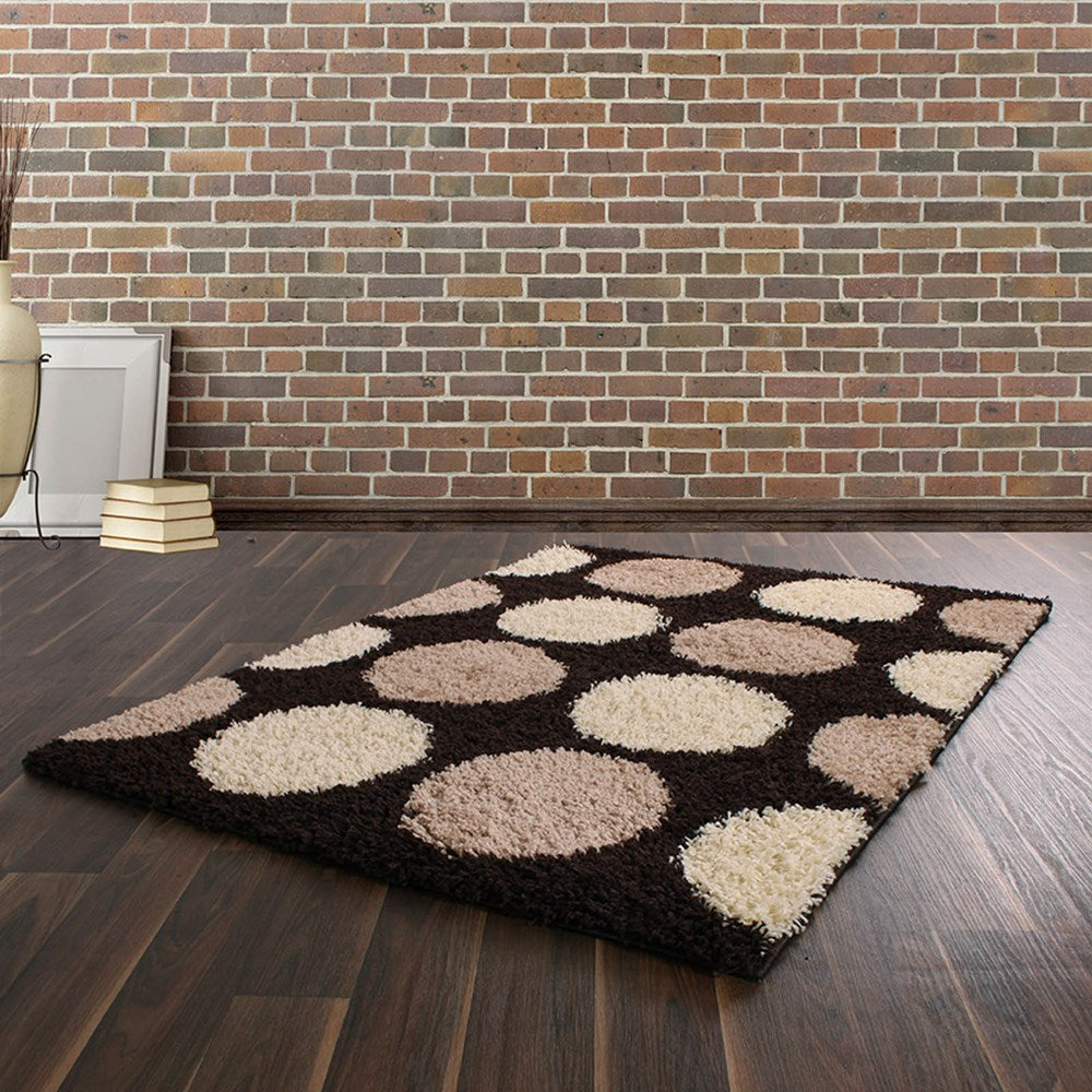 Brown Multi Premium Modern Shaggy Rug