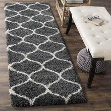 Load image into Gallery viewer, SOFT SHAG MOROCCAN GREY/IVORY AREA RUG
