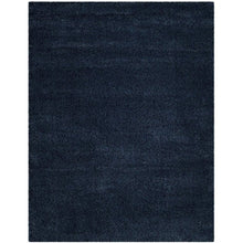 Load image into Gallery viewer, Navy Blue Plain Beautiful Micro Soft Shag Rug
