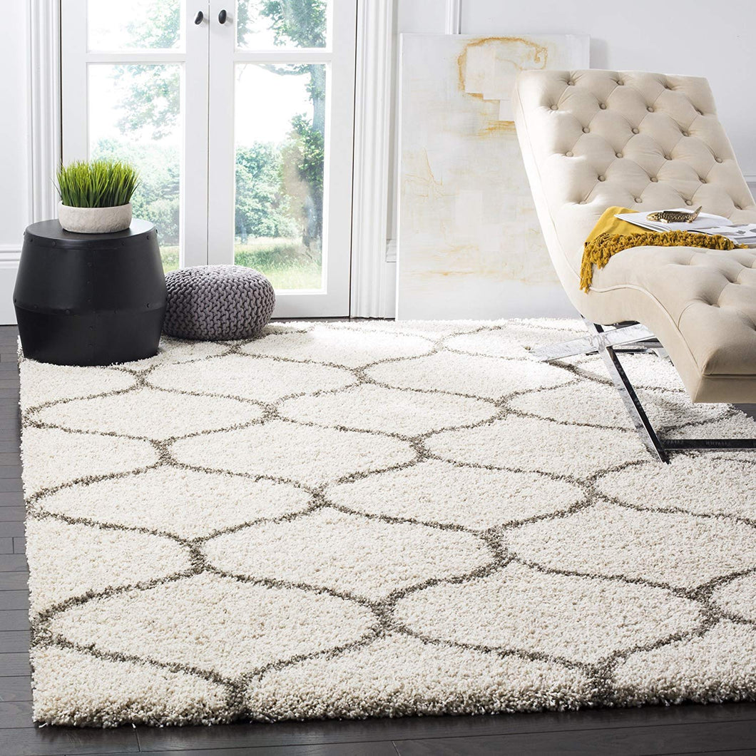 Gray & Ivory Beautiful Premium Micro Shag Rug