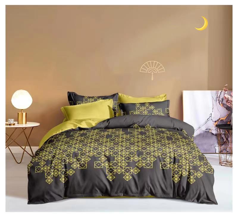 Soft Fabric Flower Yellow Multi - Night Queen size Bedsheet