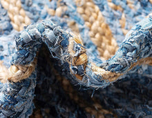 Load image into Gallery viewer, Braided Natural Jute &amp; Denim Bedside Runner
